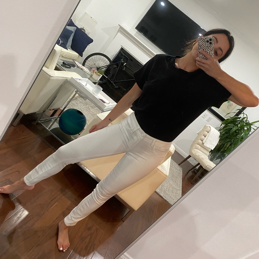 Paige Denim Verdugo Crop white mid-rise jean size 25